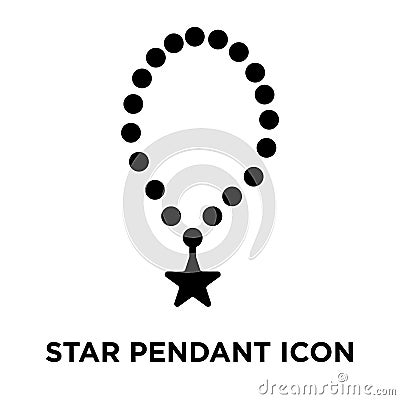 Star pendant iconÂ  vector isolated on white background, logo co Vector Illustration